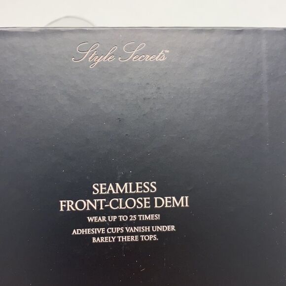 VICTORIA SECRET SEAMLESS FRONT CLOSE DEMI BRA NEW black size  C - Picture 10 of 12